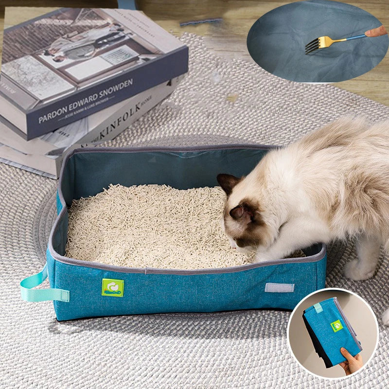 PurrfectGo Foldable Cat Litter Box